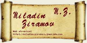Miladin Ziramov vizit kartica